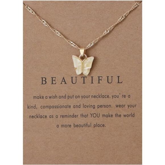 Rrdaily 9 Pcs Dainty Colorful Butterfly Pendant Necklace Set for Women,Bohemian - Picture 5 of 7